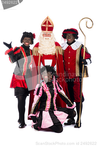 Image of Sinterklaas and a couple of his helpers