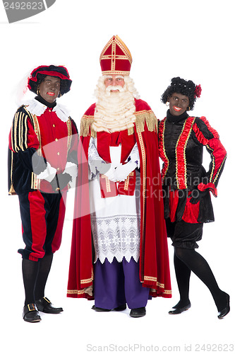 Image of Sinterklaas and a couple of his helpers