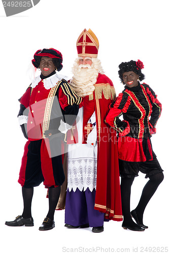 Image of Sinterklaas and a couple of his helpers