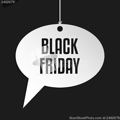 Image of Black friday speech bubble hanging