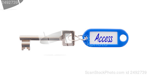 Image of Key with Access label isolated 