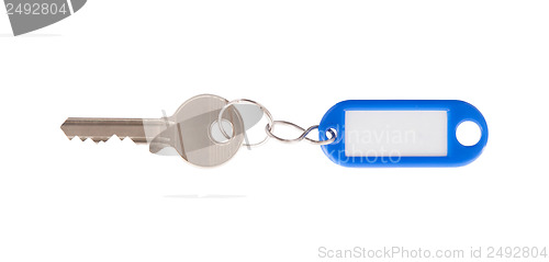 Image of Key with blank label isolated