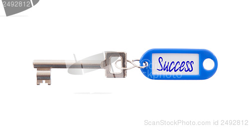 Image of Key with blank label isolated