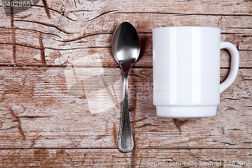 Image of coffee cup and spoon 