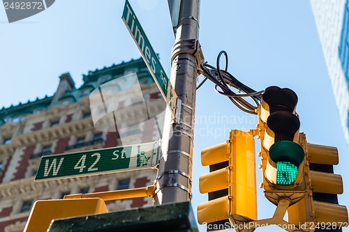 Image of Times Square street sign