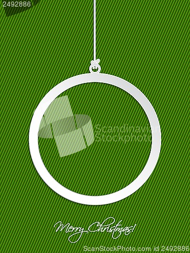 Image of Striped green christmas greeting card