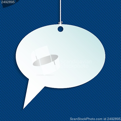Image of Hanging speech bubble with striped background