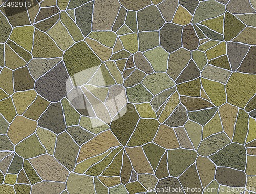 Image of Green sidewalk blocks background