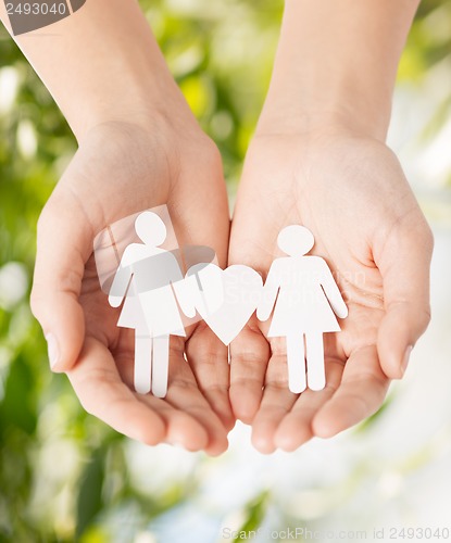 Image of womans hands with paper women