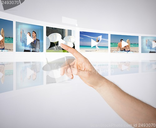 Image of man with virtual screen