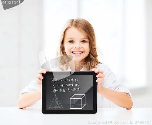 Image of girl with tablet pc at school