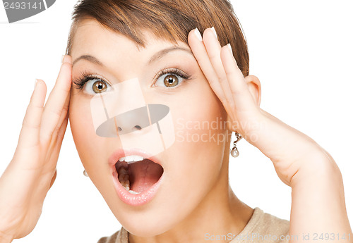 Image of excited face of woman