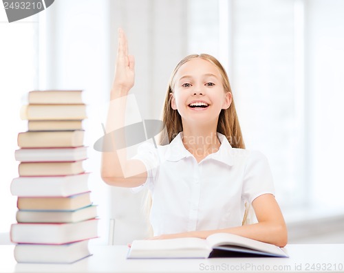 Image of student girl studying at school