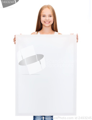Image of little girl with blank white board