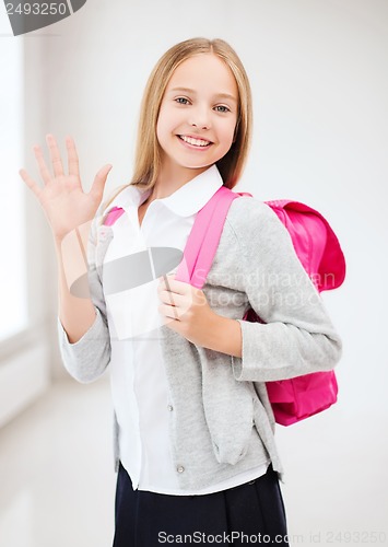 Image of happy and smiling teenage girl