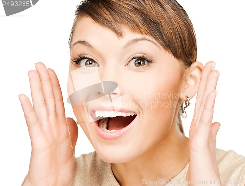 Image of excited face of woman
