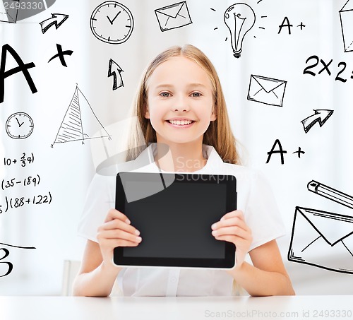 Image of girl with tablet pc at school