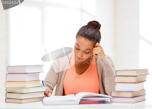 Image of international student studying in college