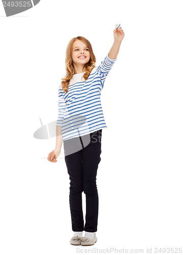 Image of girl drawing in the air