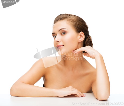 Image of face of woman with clean perfect skin
