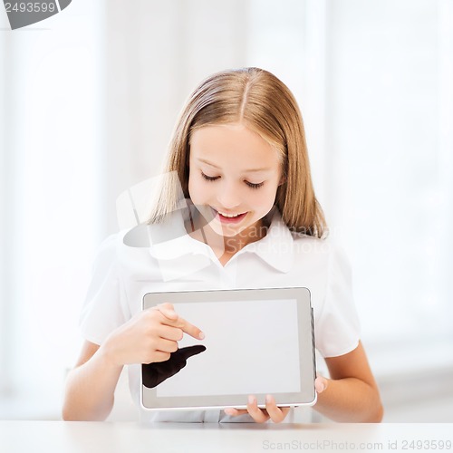 Image of girl with tablet pc at school