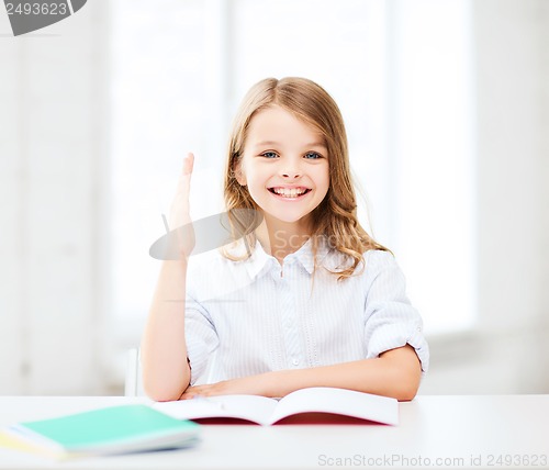 Image of student girl studying at school