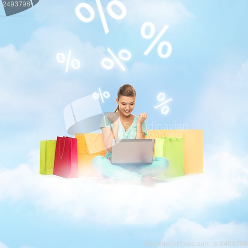 Image of woman doing internet shopping