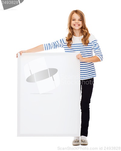 Image of little girl with blank white board