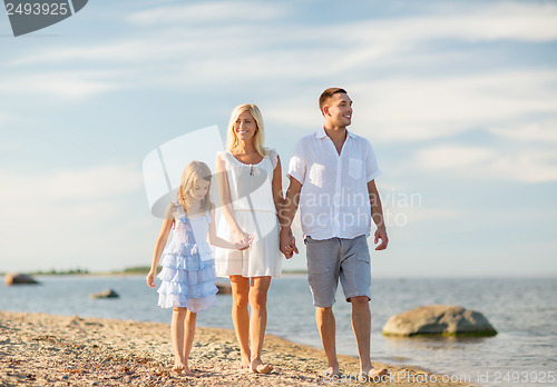 Image of happy family at the seaside