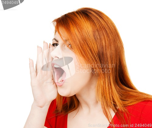 Image of screaming woman