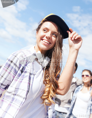 Image of teenage girl outside