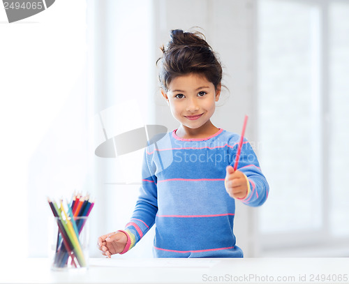 Image of little girl drawing