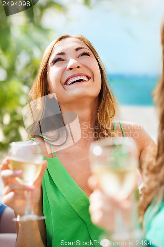 Image of girl with champagne glass