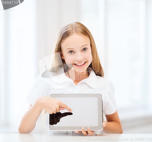 Image of girl with tablet pc at school