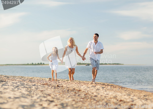 Image of happy family at the seaside