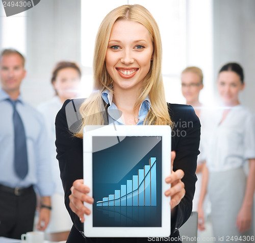 Image of businesswoman with tablet pc