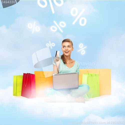 Image of woman doing internet shopping