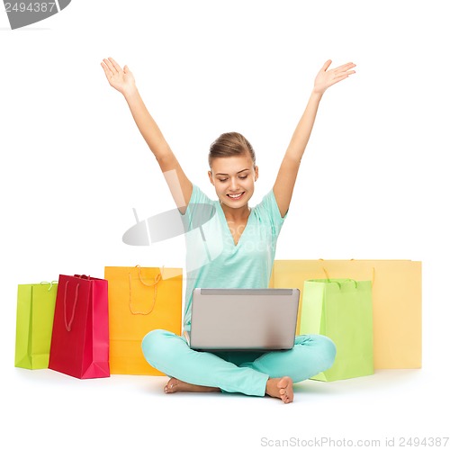 Image of woman doing internet shopping