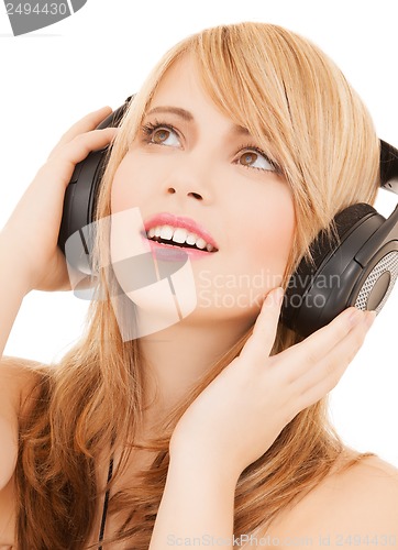 Image of happy girl with headphones