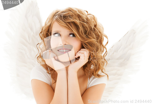 Image of happy teenage angel girl