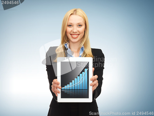 Image of businesswoman with tablet pc