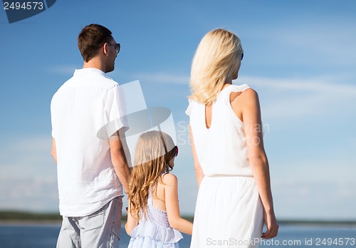 Image of happy family at the seaside