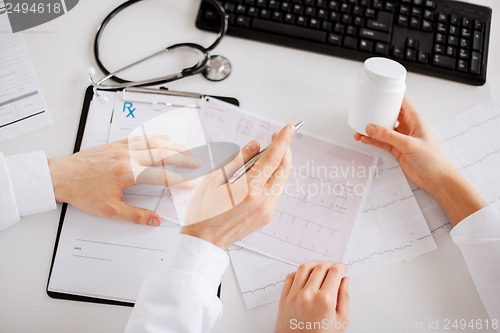 Image of two doctors prescribing medication