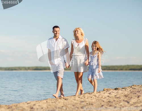 Image of happy family at the seaside