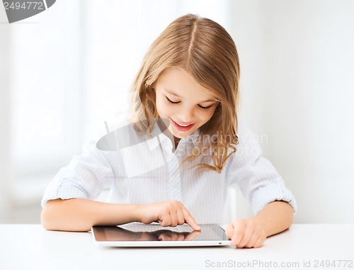 Image of girl with tablet pc at school