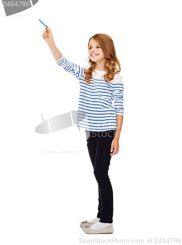 Image of girl drawing in the air