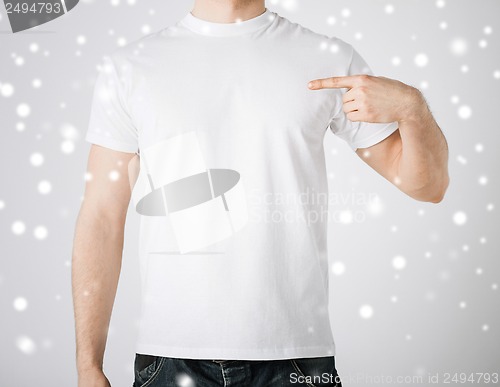 Image of man in blank t-shirt