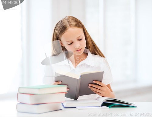 Image of student girl studying at school