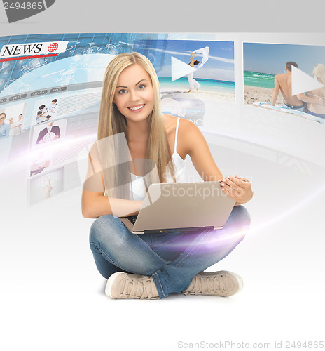 Image of woman with tablet pc