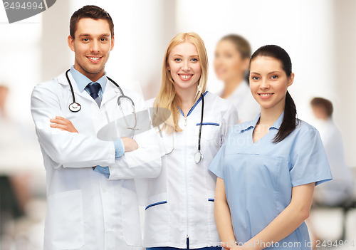 Image of young team or group of doctors